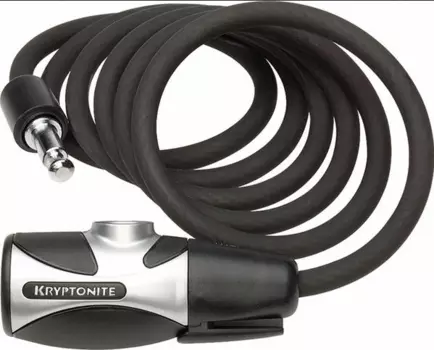 Велосипедный замок Kryptonite Cables KryptoFlex 1018, тросовый, на ключ, 8 х 1500 мм, черный