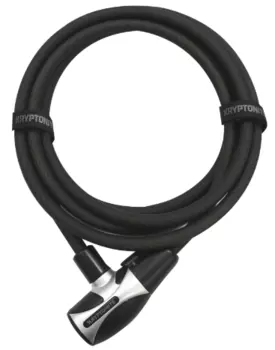 Велосипедный замок Kryptonite Cables KryptoFlex 1230, тросовый, на ключ, 12 х 305 мм, черный, УТ000318044