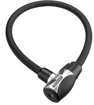 Велосипедный замок Kryptonite Cables KryptoFlex 1565 тросовый, на ключ, 15 х 650 мм, черный