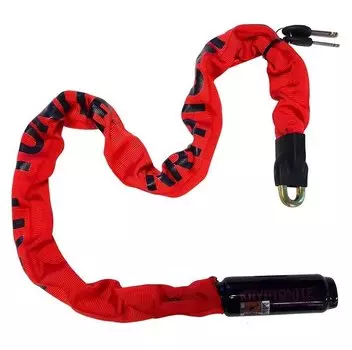 Велосипедный замок Kryptonite Chains Keeper 785 Integrated цепь, на ключ, тканевая-оболочка 7 х 850 мм, красный