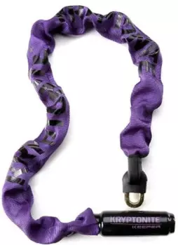 Велосипедный замок Kryptonite Chains Keeper 785 Integrated цепь, на ключ, 7 х 850 мм, фиолетовый, 720018001614