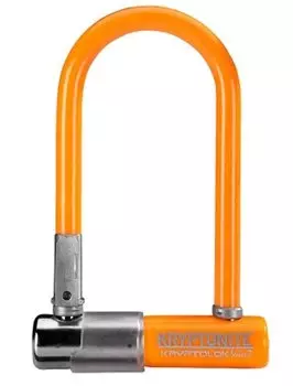 Велосипедный замок Kryptonite Kryptolok Mini-7 FlexFrame-U bracket, U-lock, на ключ, 82х178 мм, оранжевый, 720018001577