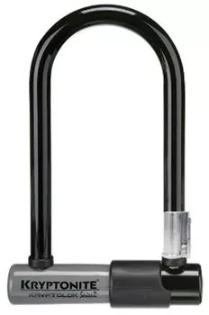 Велосипедный замок Kryptonite Kryptolok Mini-7 FlexFrame-U bracket, U-lock, на ключ, 82 х 178 мм, черный,