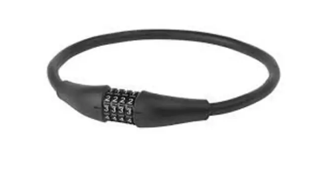 Велосипедный замок M-WAVE тросовый, кодовый, 12 х 900 мм, черный, 5-231120