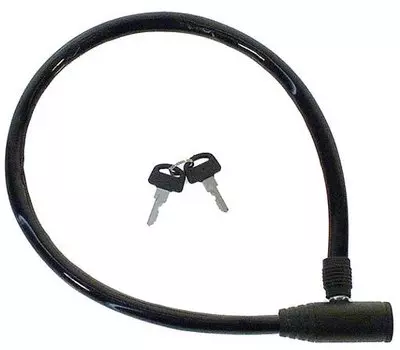 Велосипедный замок M-Wave, тросовый, на ключ, 8 х 600 мм, цвета в ассортименте, 5-230080