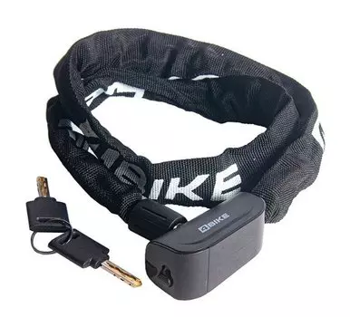 Велосипедный замок противоугонный 4Bike, цепь 4x1000 мм, с ключом, черный, ARV-722-BLK