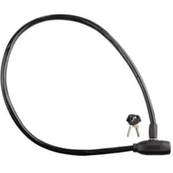 Велосипедный замок Stels 86104, тросовый под ключ 10х650 мм, чёрный, 540007