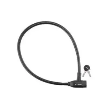 Велосипедный замок Stels 86108, тросовый под ключ 800 мм, чёрный, 540079