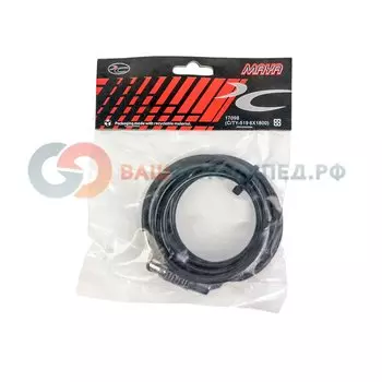 Велосипедный замок TONYON тросовый, кодовый, 6 х 1800мм, черный, TY-519