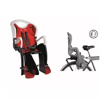 Детское велокресло BELLELLI Tiger Clamp, на багажник, черно-белое с красной вставкой, до 22 кг, 01TGTM00020