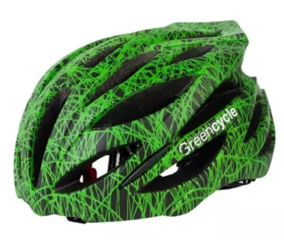 Велошлем Green Cycle Alleycat, черно-зеленый, 2019