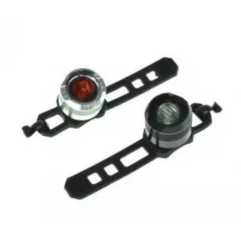 Фонарь велосипедный TRIX, габаритный (передний + задний) 1 диод, 2 режима, JY-3006 black/silver