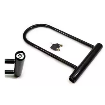 Велосипедный замок TRIX U-образный, на ключ, 180320 мм, черный, GK104.202