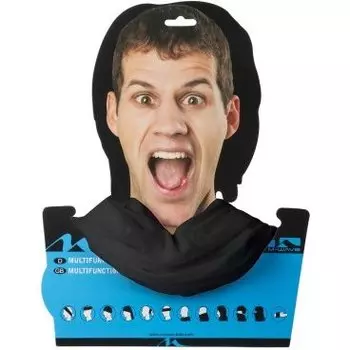 Бандана велосипедная M-WAVE BLACK, дышащий полиэстер с микрофиброй, 24х48 см, безшовная, черная, 5-715197