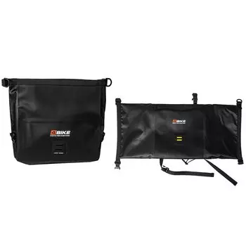 Велосумка 4BIKE Handlebar Set, на руль для байкпакинга, комплект 2 сумки, 100% влагозащита, черный, ARV000299