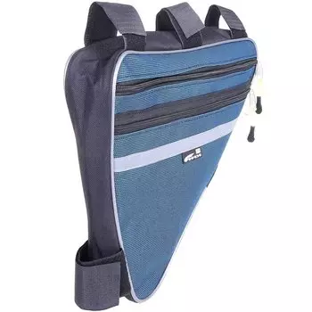 Велосумка Alpine, под раму, большая, светоотражающие полосы, на липучках, синий, вс015.040.171