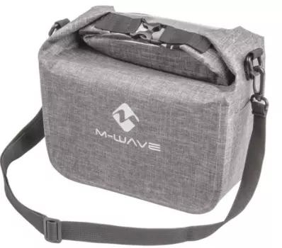 Велосумка M-Wave DENI, на руль, 22,2-31,8 мм, V=7 л,130х280х21 мм, водонепроницаемая, серый, 5-122882