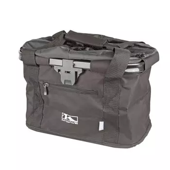 Велосумка M-WAVE на руль складная V=20л с ручками+защита от дождя черная 5-122384