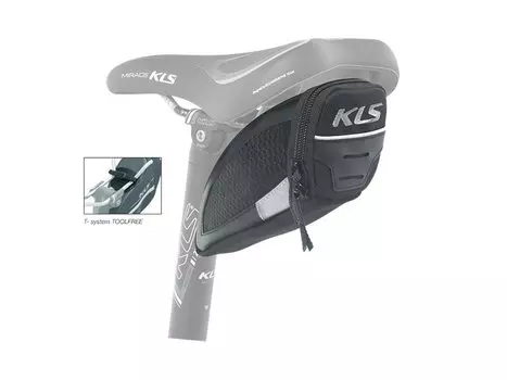 Велосумка под седло KELLYS CHALLENGER L, Т-образное крепление, чёрная