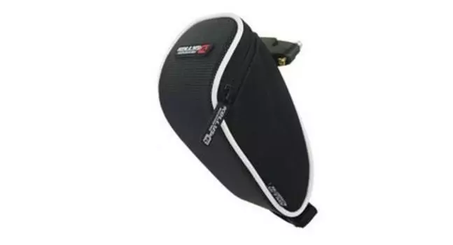 Велосумка под седло KELLYS CHILLY, объем 0.5л, быстросъёмное крепление, чёрная с белой полоской