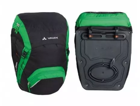 Велосумка Vaude Road Master Back, черно-зеленый, 50 л/пара, 10827