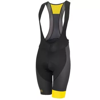 Велотрусы c лямками Biemme Vivo, AB96 черный/желтый fluo, 2020, A21L206M