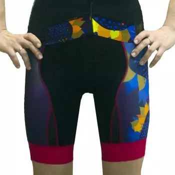 Велотрусы с лямками Biemme Flowers 2019