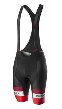 Велотрусы с лямками Castelli Competizione, черный/красный