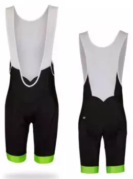 Велотрусы с лямками GSG ORTLES, черный/зеленый, T308, 2015