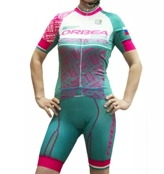 Велотрусы с лямками унисекс Biemme Orbea Pink'19, AB21B048M, 2018