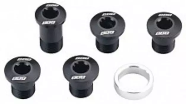 Бонки велосипедные BBB TorxStars, алюминий, campa compact, черные, 4 болта+1 для сборки, BCR-53C