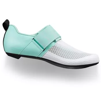 Велотуфли Fizik TRANSIRO HYDRA, триатлон, белый/бирюзовый, TRR5PMR1K (Размер: 39.5, Цвет: Белый/бирюзовый)