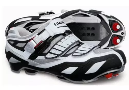 Велотуфли Shimano SH-M240, белый/красный, ESHM240C410 (Размер: 45,5)