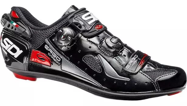 Велотуфли SIDI ERGO 4 CARBON, черный/черный лакированный, 2017