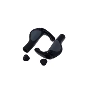 Грипсы велосипедные TRIX, резиновые, с рогами,140 мм, 2-х компонентные, черно-серые, HL-G311