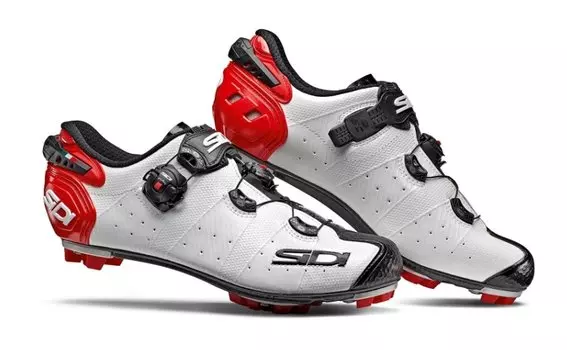 Велотуфли SIDI MTB DRAKO 2 Carbon SRS, белый/черный/красный, 2019