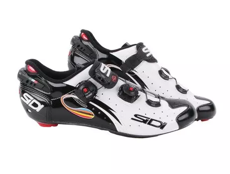 Велотуфли SIDI WIRE Carbon, белый/черный лакированный, 2018