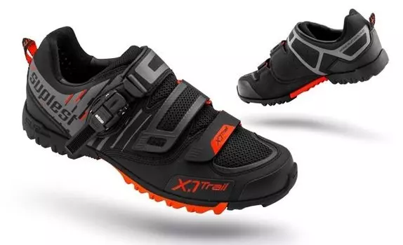 Велотуфли Suplest Offroad X.1 Trail Performance, черно-оранжевый