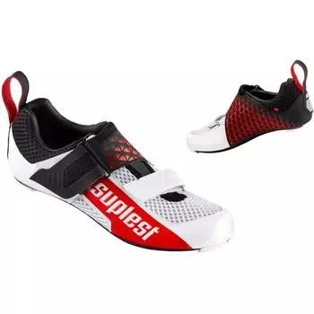 Велотуфли Suplest Triathlon Edge 3 Carbon Comp, белый/неоново-оранжевый