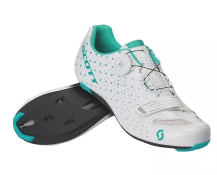 Велотуфли женские Road Comp Boa Lady gloss, white/turquoise blue, 2020