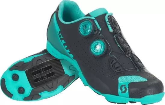 Велотуфли женские SCOTT Mtb Rc Lady, matt black/aqua blue, 2019