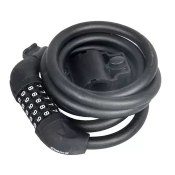 Велозамок противоугонный 4Bike 509, 12x1000 мм, кодовый, матовый черный, ARV-509-BLK-1000