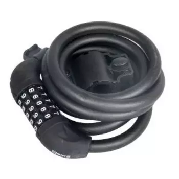 Велозамок противоугонный 4Bike 509, 12x1200 мм, кодовый, матовый черный, ARV-509-BLK-1200