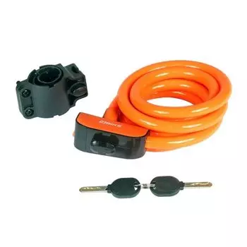 Велозамок противоугонный 4Bike 515, 12x1800 мм, с ключом, оранжевый, ARV-515-ORG-1800