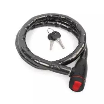 Велозамок VINCA SPORT 18*1000мм, черный тросик, инд.уп. VS 8506