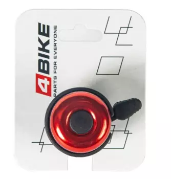 Велозвонок 4BIKE BB3207-Red, алюминий, пластик, D-40 мм, красный, ARV100028