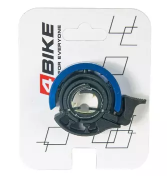 Велозвонок 4BIKE BB3213L-Blu, ''Кольцо'', алюминий, плаcтик, D-.46 мм, голубой, ARV100013