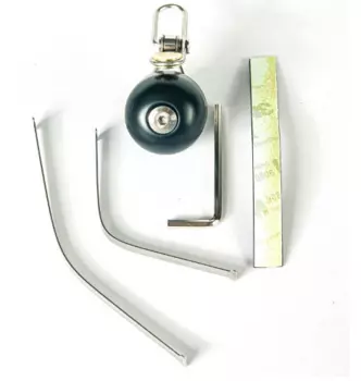 Велозвонок 4BIKE BB3320-Blk, латунь, D-30 мм, чёрный, ARV100037