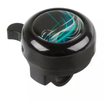 Велозвонок M-WAVE Black Fancy Bella 3D, чёрная фантазия, 55 мм, пластик/сталь, 420125