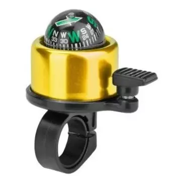 Велозвонок Stels 14A-02 "Компас", алюминий, пластик, чёрно-золотистый, ST (210101)